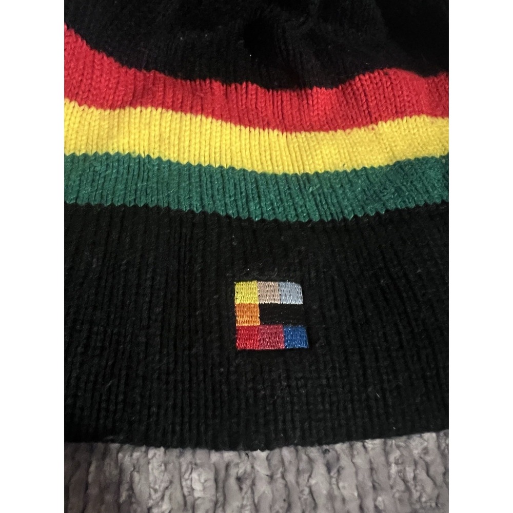 COAL Rainbow Hat Pom Beanie Black Winter (026)